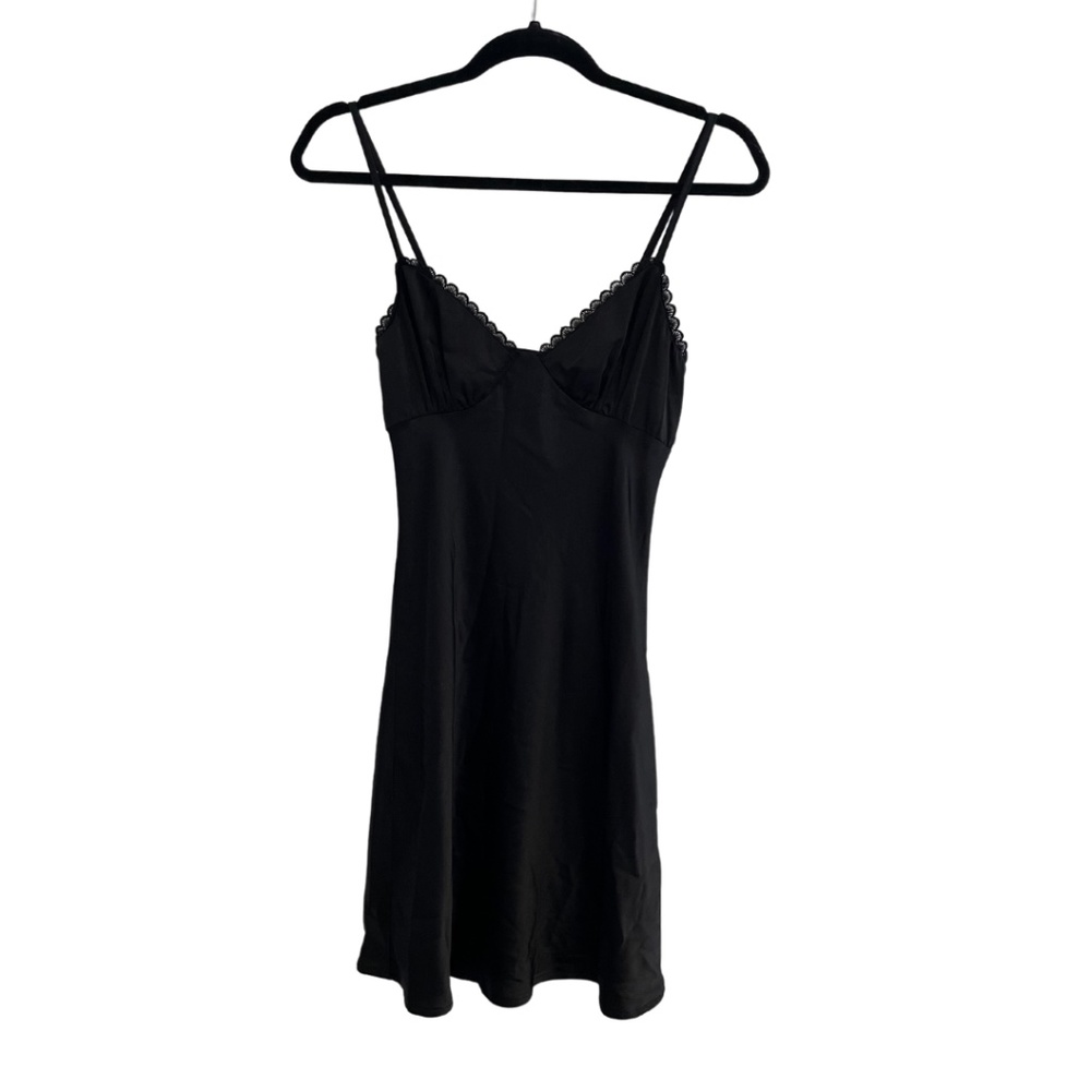 Princess Polly Black Satin Mini Dress